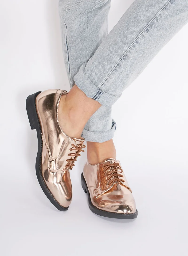 Coco Metallic Brogue Lace Ups