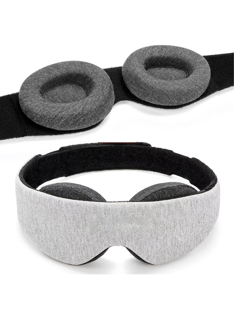 100% Blackout Sleep Eye Mask with 3D Contoured Cups & Adjustable Strap - Image 1