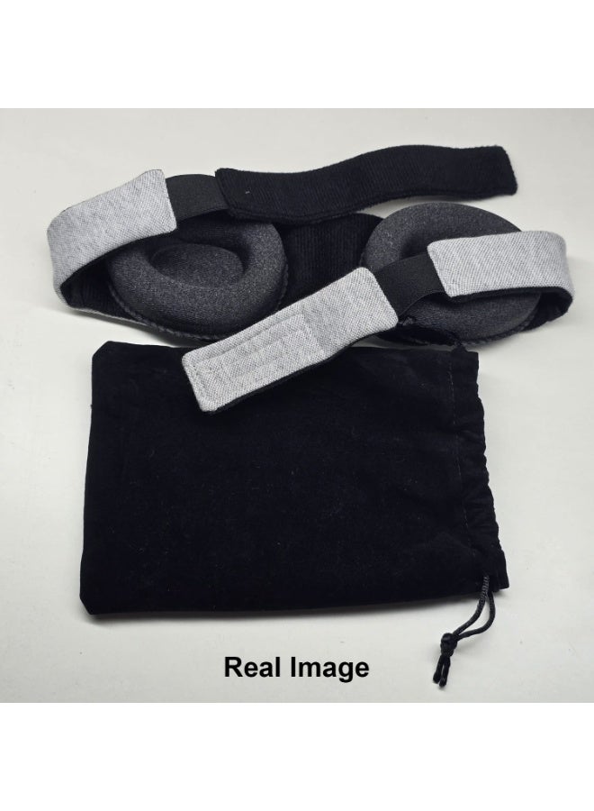 100% Blackout Sleep Eye Mask with 3D Contoured Cups & Adjustable Strap - Image 5