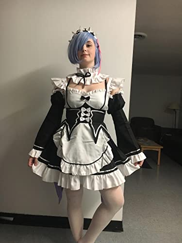 Ainiel Maid Valentines Day Outfit Women Anime Maid Costume Cosplay Lolita Fancy Dress Dress With Socks Headwear Sets - Image 4