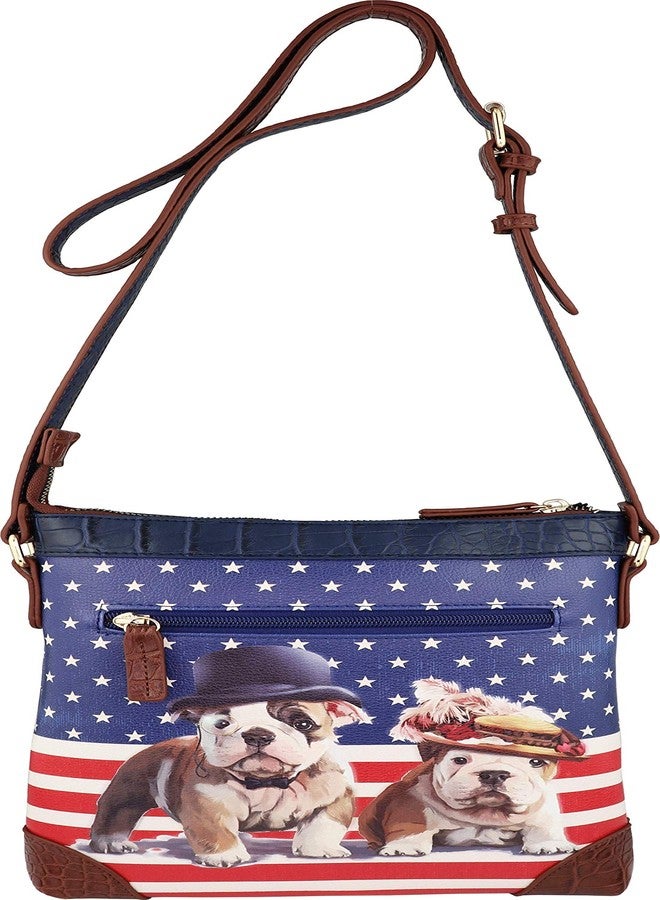 B BRENTANO Vegan Cute Animal Graphic Crossbody Bag Purse with Rhinestones and RFID Protection (Abbie & Buddy RF) - Image 3