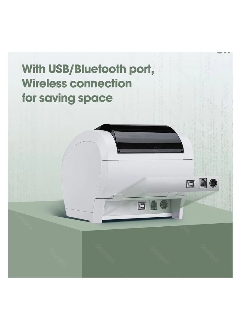 Bluetooth Thermal Receipt POS Printer 58mm and 80mm with Auto Cutter and USB LAN Ethernet Connectivity for Kitchen and Retail Printing - Image 4