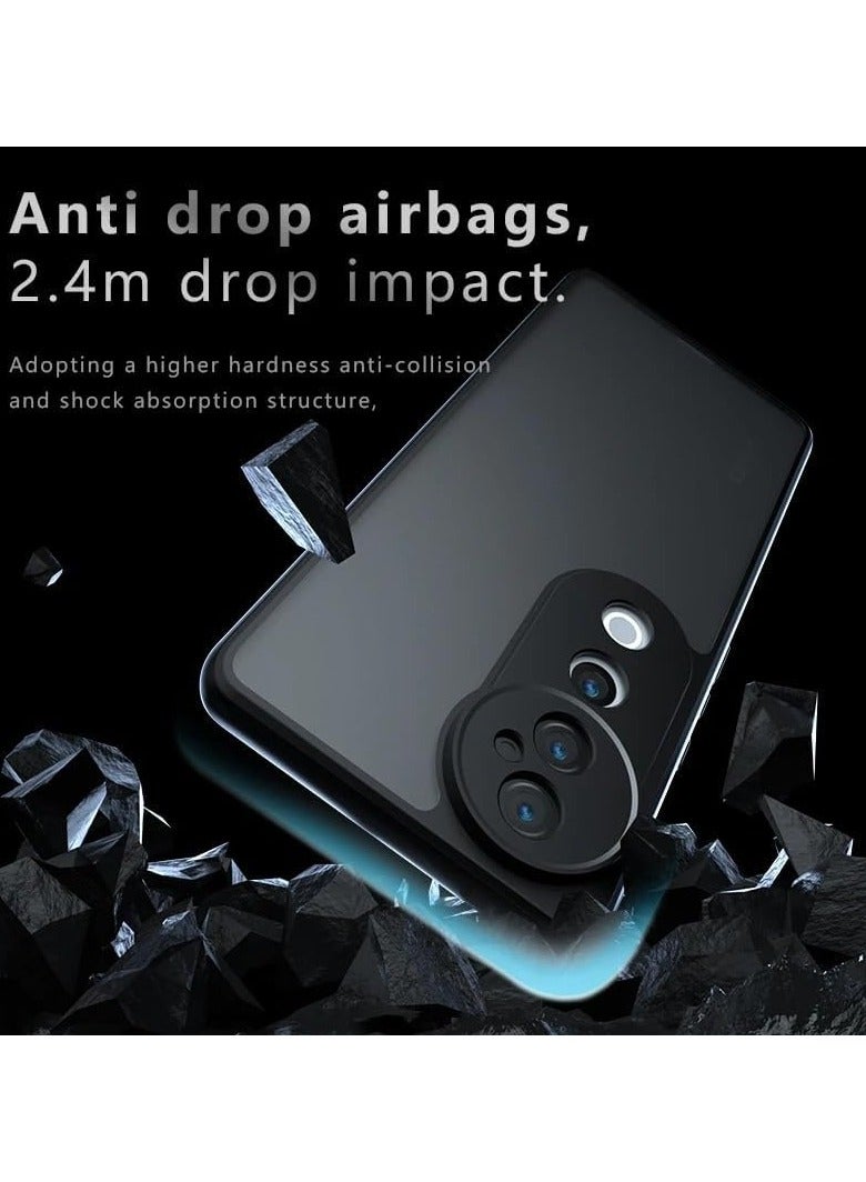 general Case Compatible with VIVO V40 Pro Cover, Ultra-thin Ultralight Flexible Silicone Frame + Clear Acrylic Back Case for VIVO V40 Pro - Image 3