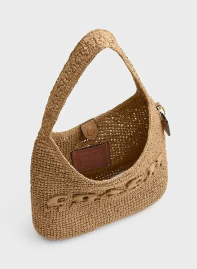 كوتش Brooklyn Shoulder Bag 28 in Straw
