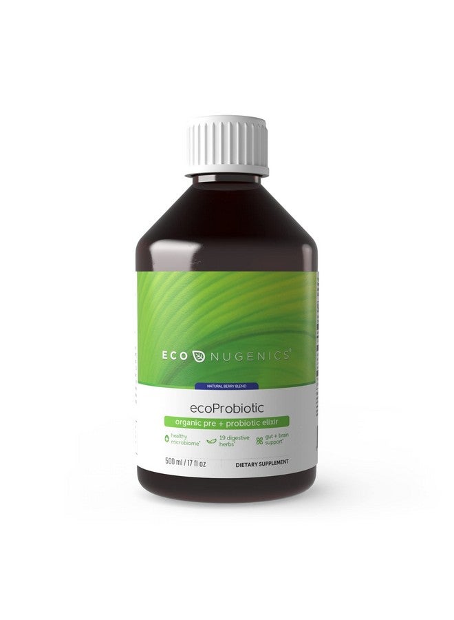 EcoNugenics EcoProbiotic Probiotic and Prebiotic with 19 Digestive Herbs - Microbiome and Gut Health - Live Fermented Liquid Vegan Supplement Formula for Optimal Digestion & Immunity (17 fl. oz) - Image 1