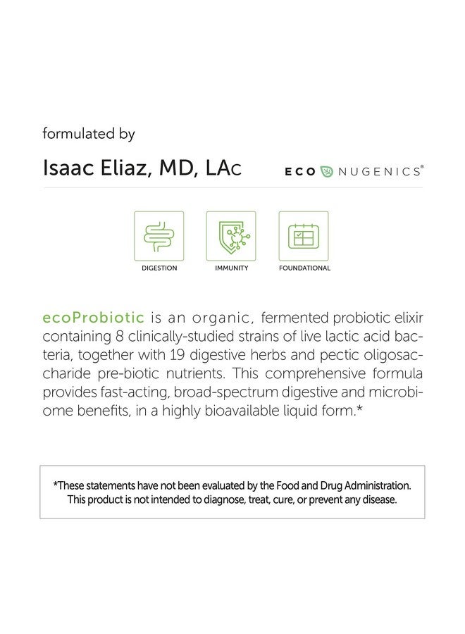 EcoNugenics EcoProbiotic Probiotic and Prebiotic with 19 Digestive Herbs - Microbiome and Gut Health - Live Fermented Liquid Vegan Supplement Formula for Optimal Digestion & Immunity (17 fl. oz) - Image 5