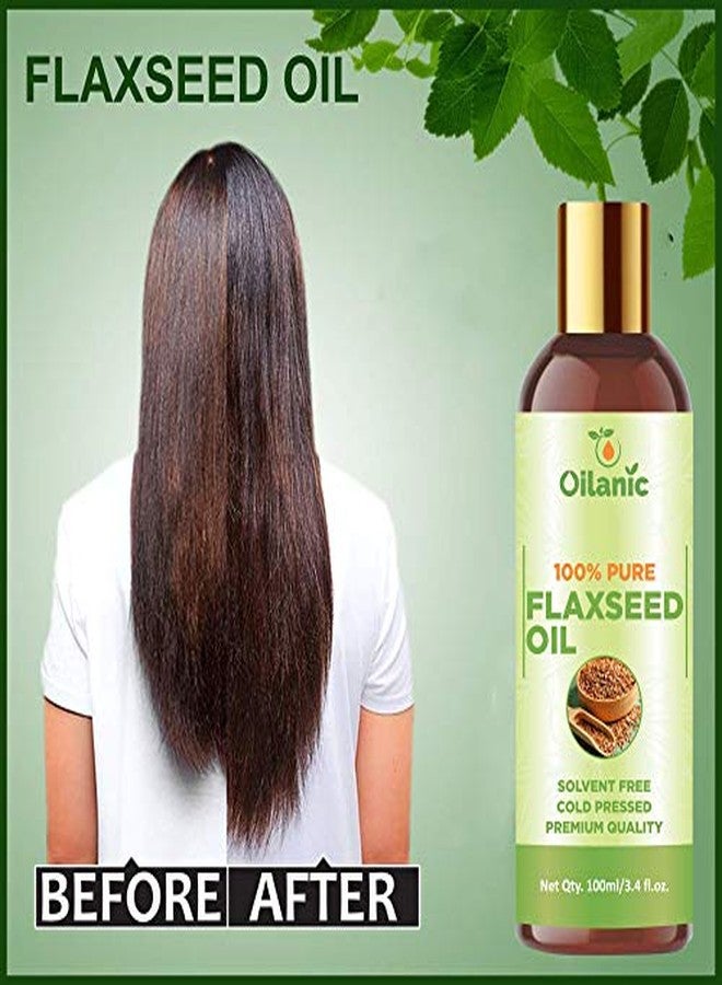 Oilanic زيت بذور الكتان وزيت الجوجوبا من أويلانيك، نقي وطبيعي 100%، عبوة من زجاجتين سعة 100 مل (200 مل) - Image 4