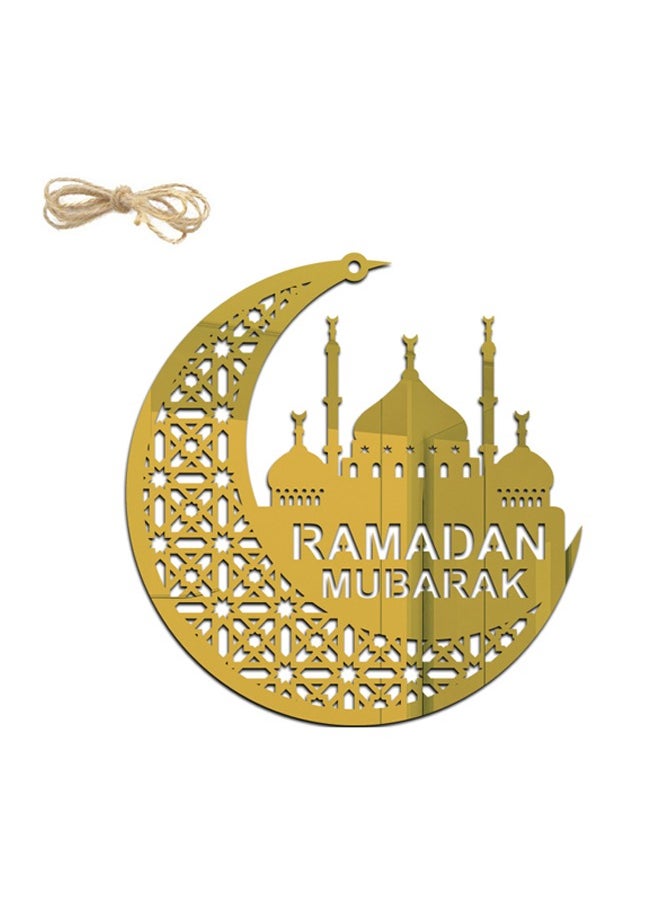 HOMESTAR Ramadan Decorations Hanging Decorations Eid Mubarak Acrylic Sign Wall Decoration Moon Star Lantern Shape Decor  - Image 1