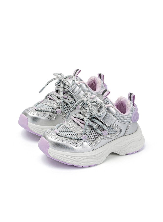 Annil Girls' Single Mesh Sneakers, Big Kids' Dad Shoes, Summer Style 2025 New Arrival, Breathable Mesh Running Shoes For Children - Image 4