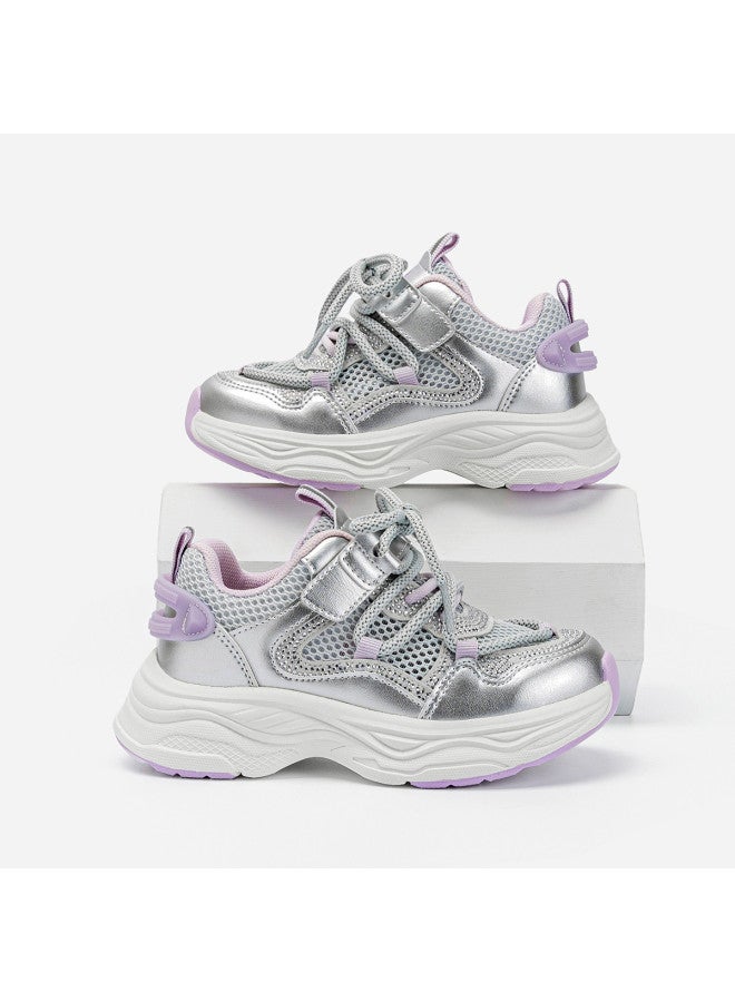 Annil Girls' Single Mesh Sneakers, Big Kids' Dad Shoes, Summer Style 2025 New Arrival, Breathable Mesh Running Shoes For Children - Image 3