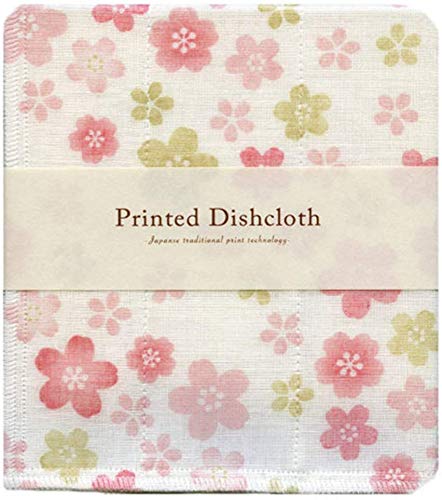 Nawrap Printed Dishcloths Set of 3, Japanese White-Eye + Clover + Flower - Image 4