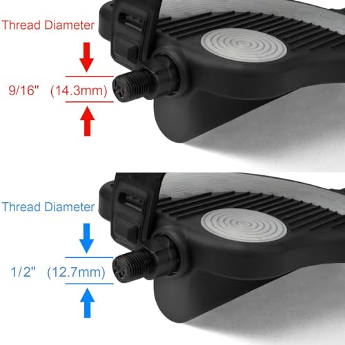 TRINKA Exercise Bike Pedals 9/16" with Straps for Peloton Bike, Spin Cycling Bike, Indoor Exercycle Bike, Stationary Recumbent Bicycle Replacement Parts - Image 5