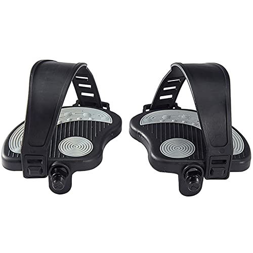 TRINKA Exercise Bike Pedals 9/16" with Straps for Peloton Bike, Spin Cycling Bike, Indoor Exercycle Bike, Stationary Recumbent Bicycle Replacement Parts - Image 1