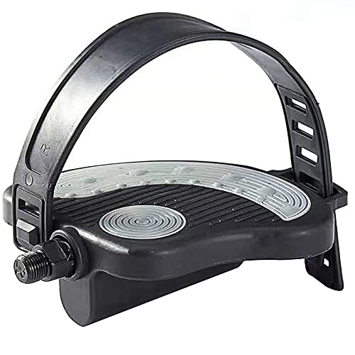TRINKA Exercise Bike Pedals 9/16" with Straps for Peloton Bike, Spin Cycling Bike, Indoor Exercycle Bike, Stationary Recumbent Bicycle Replacement Parts - Image 2
