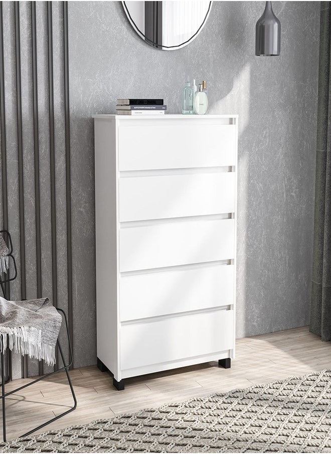 POLITORNO MOVEIS Dresser for living room 126x45x16.5cm. White Color  - Image 1