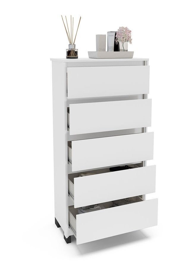 POLITORNO MOVEIS Dresser for living room 126x45x16.5cm. White Color  - Image 2