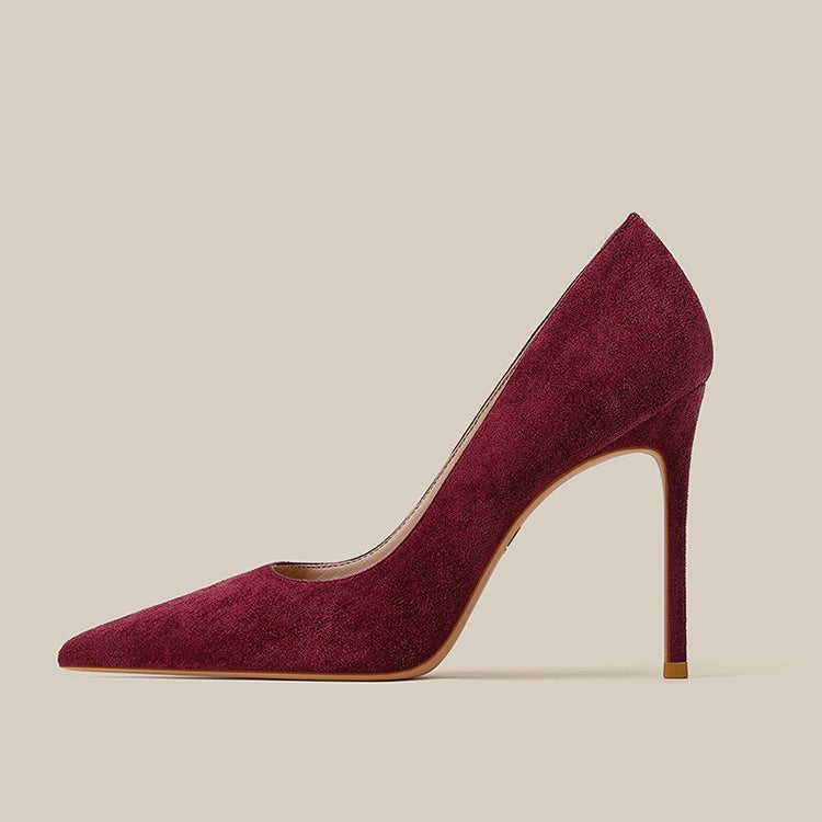 High-Heeled Shoes Bed Royal Sister Women'S Thin Heel Cut Men'S Black Red Bottom 10Cm Pointed Shoes - Image 1