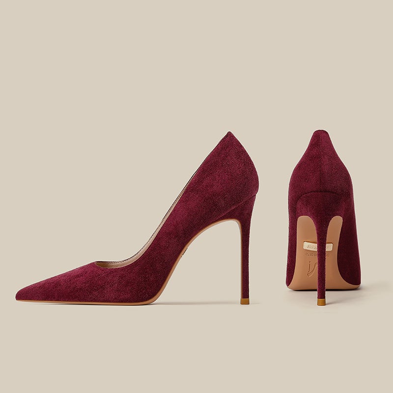 High-Heeled Shoes Bed Royal Sister Women'S Thin Heel Cut Men'S Black Red Bottom 10Cm Pointed Shoes - Image 4