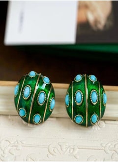 General Vintage Enamel Earrings  - Image 1