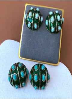General Vintage Enamel Earrings  - Image 4
