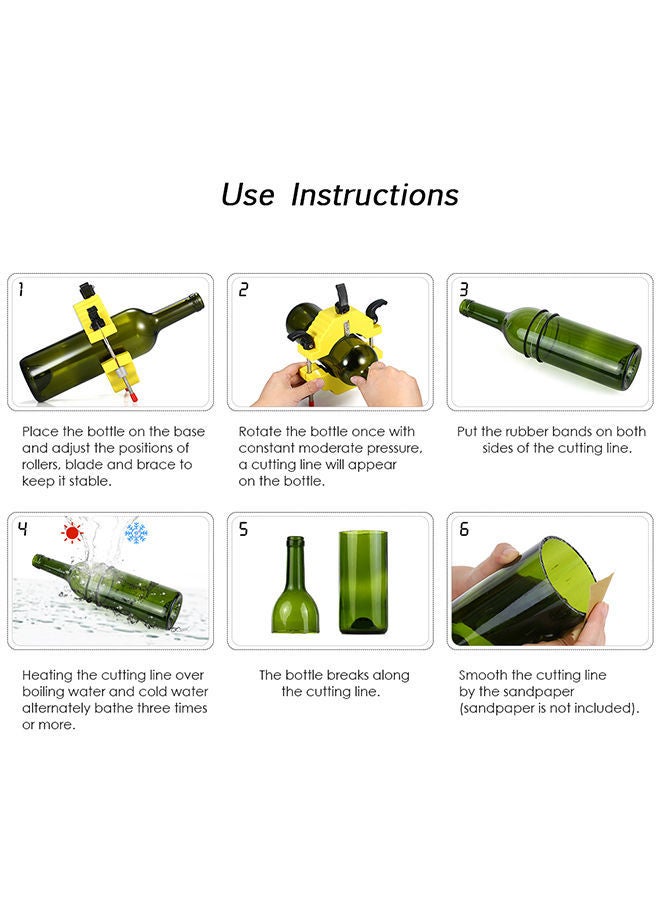 نيبمينينت أداة قطع زجاجات تمكّنك من صنع الزجاجات بنفسك - 19.5x4.3x14.5سم - Image 2