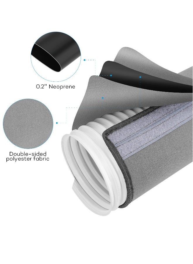 Generic - Portable Air Conditioner Hose Cover, Wrap Insulation Protective, Insulated AC Hose Sleeve,  Cover Fit Both 5'' - 5.9'' Diameter Exhaust Duct Vent, Easy Installation (Gray) - Image 1