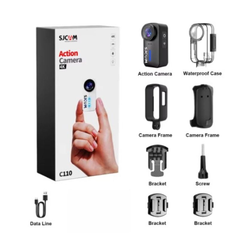 Sjcam C110 Standard 4K 30fps Action Sports Camera, WiFi Distortion Correction, Waterproof Ip65, Vlog Dash Cam, Black - Image 5