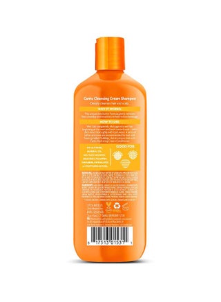 Cantu Sulfate-Free Cleansing Cream Shampoo 400 ml - Shea Butter & Panthenol Formula Removes Heavy Build-Up, Gentle on Coily, Curly & Natural Hair orange 400ml - view 2