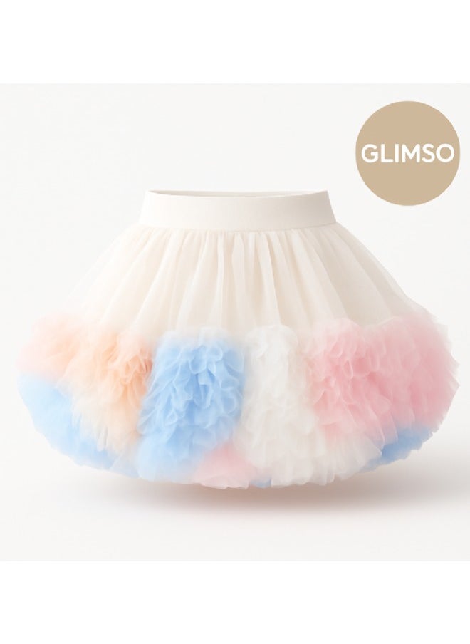 Glimso Rainbow Pastel Tulle Skirt for Girls & Women – Matching Family Party Pettiskirt, Multicolor Layered, Soft Elastic Waistband  - Image 4