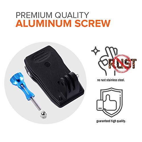 MiPremium Backpack Strap Clip Mount for GoPro Hero 13 12 11 10 9 8 7 6 5 4 3+ Session Black Silver XIAOYI 4K SJCAM Yi Sports Action Camera Perfect Shoulder and Hat Quick Release Clamp Body Cam Holder - Image 5