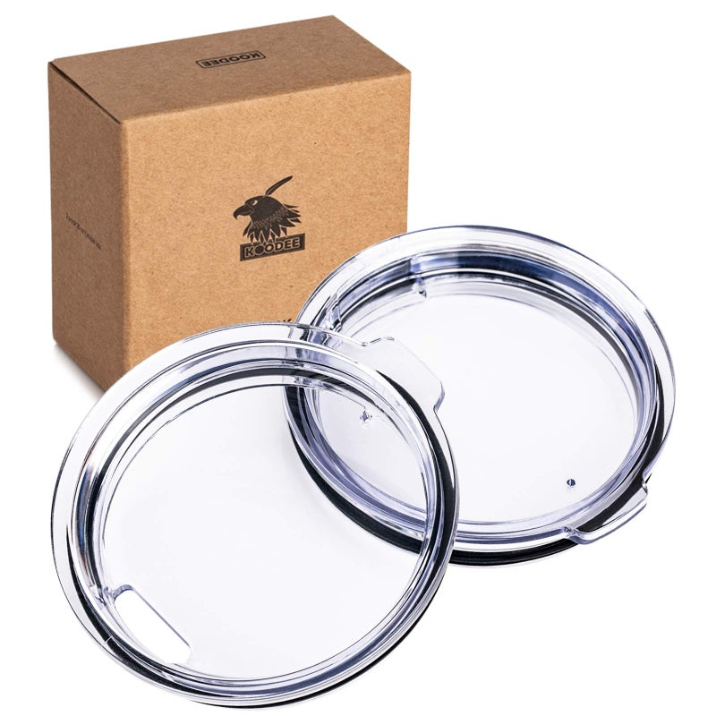 koodee 30 oz Tumbler Lids Splash Proof Replacement Lid Cover Fit for Fits for YETI Rambler and More Tumblers Cups 30 oz 2 Pack