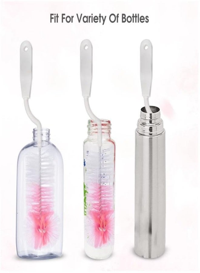 KALRA MAGIC® Bottle Cleaning Brush Set Long Handle & Narrow Neck Baby Bottle Brush with Soft Bristles Reusable Bottle Scrubber & Nipple Cleaner | Multi Purpose Cleaning Brush (Pack of 1 Pink) - Image 3
