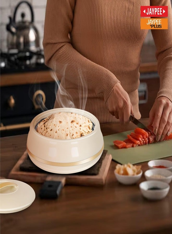 JAYPEE Alisa Neo 1750 ml Insulated Inner Stainless Steel Casserole| BPA Free | Food Grade | Easy to Carry | Easy to Store | Ideal for Chapatti | Casserole for roti, Best for Gifting Purpose,Golden - Image 2