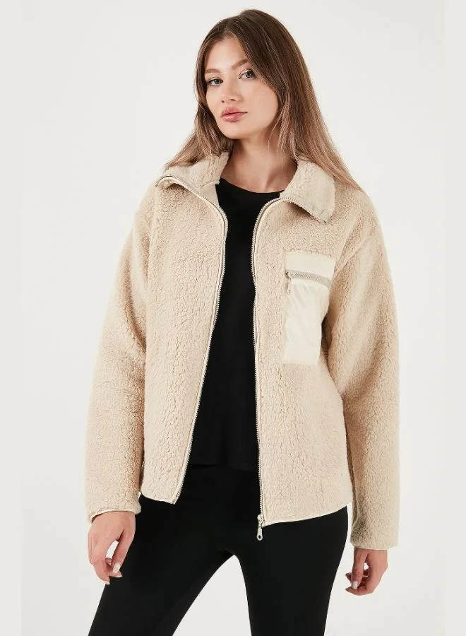 ليلا كارديجان ليلا بقصة عادية وياقة كلاسيكية وجيب صدر تفصيلي، صوف نسائي، بولار