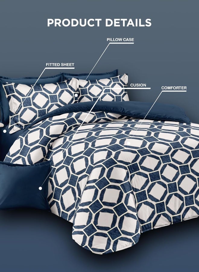 Parajohn Unisex 4 Pcs Soft Touch Durable Lightweight Fabric Single Bedding Set - Twin 22X11X19 Multicolor PLCF7108-3 - Image 2