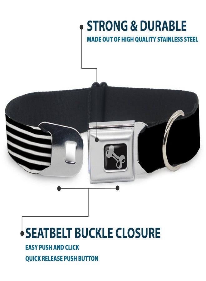 Buckle Down Dog Collar Seatbelt Buckle Americana Flag We The People Black White 16 to 23 Inches 1.5 Inch Wide - Image 4