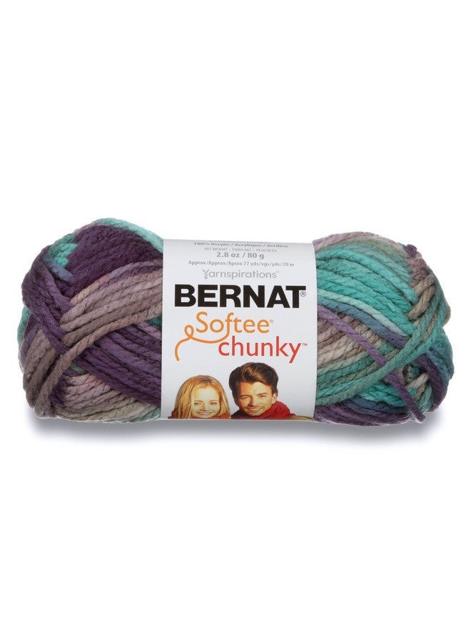 Bernat Softee Chunky Ombre Yarn, 2.5 oz, Gauge 5 Bulky Chunky, 100% Acrylic, Shadow