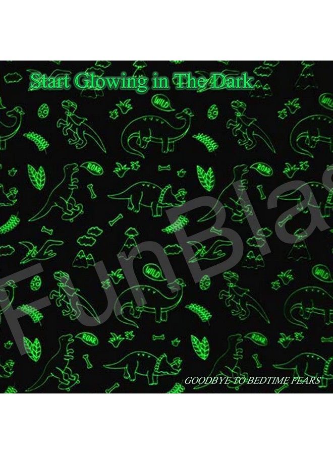 FunBlast Blankets For Kidsglow In The Dark Blanket Cartoon Print Light Weight Soft Cozy All Weather Blankets For 110 Years Old Toddlers Baby Boys & Girls (Grey Dinosaur Polyester Lightweight) - Image 4