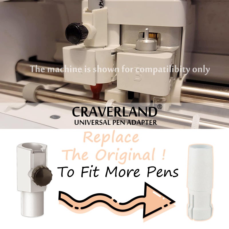 CRAVERLAND Universal Pen Adapter Set,Compatible with Maker 4 3/Maker,Explore Air 2/Air,Explore 4 3/Explore/Venture,Work with Sharpie,BIC,Crayola,Sakura and More Pens Less Than 0.5" - Image 2
