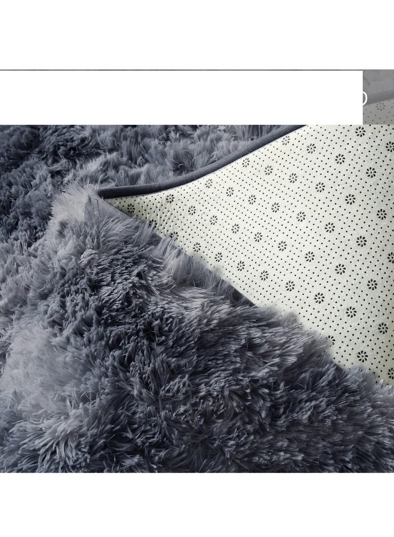Nariele Soft Touch Area Rug Bedroom Anti-Skid Yoga Carpet Shaggy Rugs Fluffy Motley Tie-dye Carpets