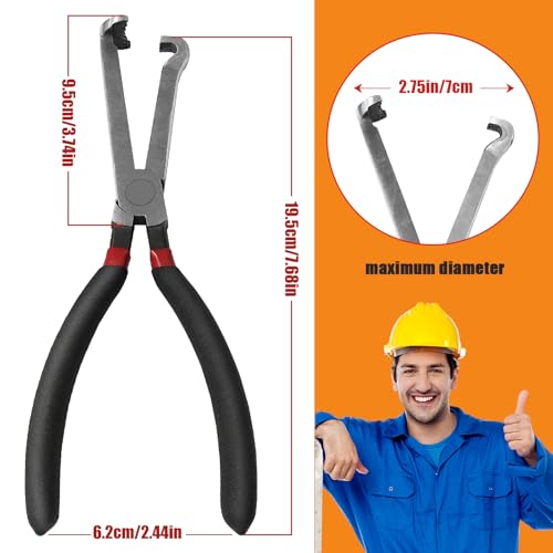 Guweta 37960 Electrical Disconnect Pliers 8in Automotive Electrical Connector Disconnect Pliers Long Spark Plug Disassembly Pliers Tools for Push Tab Style Plugs - Image 5