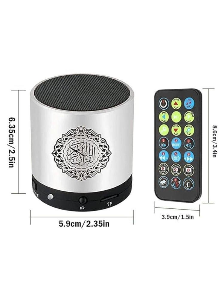 Portable Qur'an Speaker With 16 Reciters and 16 Translations (Silver) - Image 2