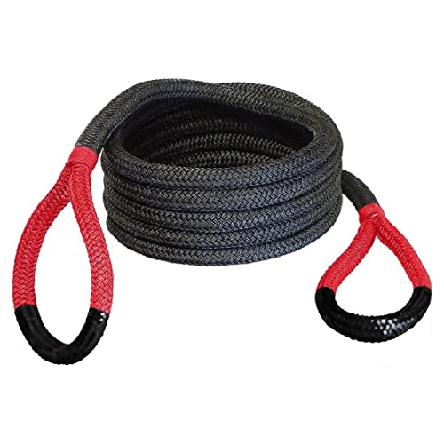 Bubba Rope Sidewinder Xtreme Model 176653RD Off-Road Power Stretch Kinetic Kit 5/8 x 20 ft. Recovery Rope with Breaking Strength of 14000 Lb. in Red/Black Color - Image 1