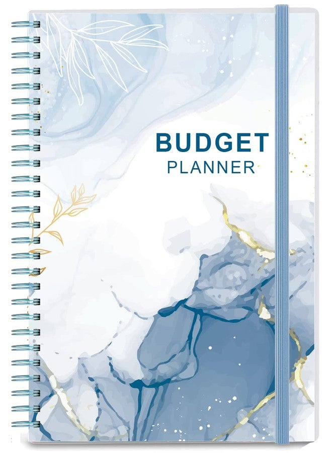 Getvow Budget Planner & Monthly Bill Organizer with Pockets. Expense Tracker Notebook, Budgeting Journal and Financial Planner Budget Book to Control Your Money, PP Cover, A5 - Blue Watercolor - Image 1