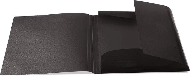 Herma Elastic Folder Translucent in Black, A4, Sturdy Plastic, with 3 Inner Flaps, 1 Span Folder - Image 2