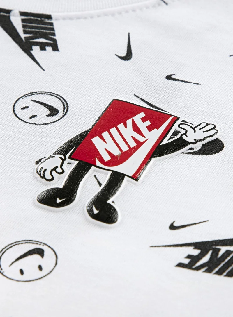 Nike Kids All-Over Printed Boxy Fit T-Shirt