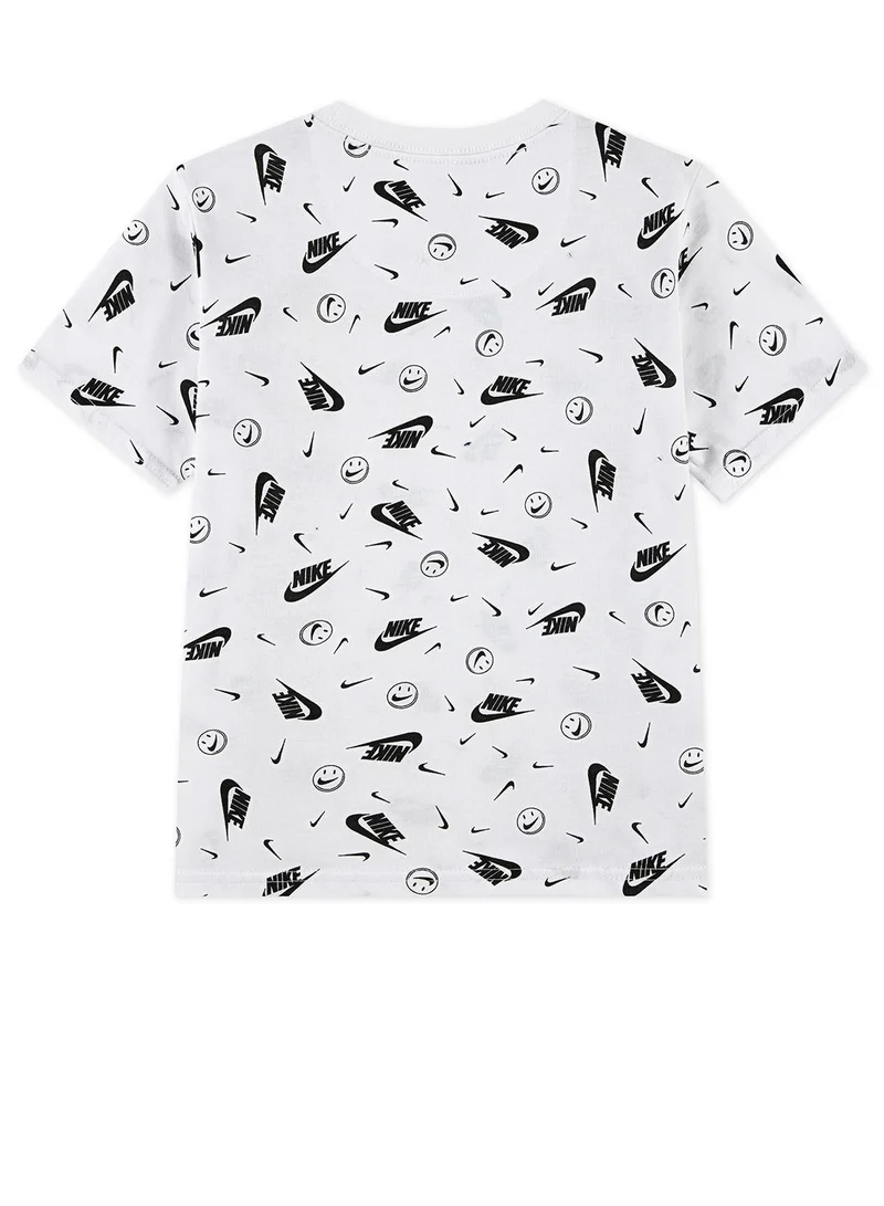 نايكي Kids All-Over Printed Boxy Fit T-Shirt