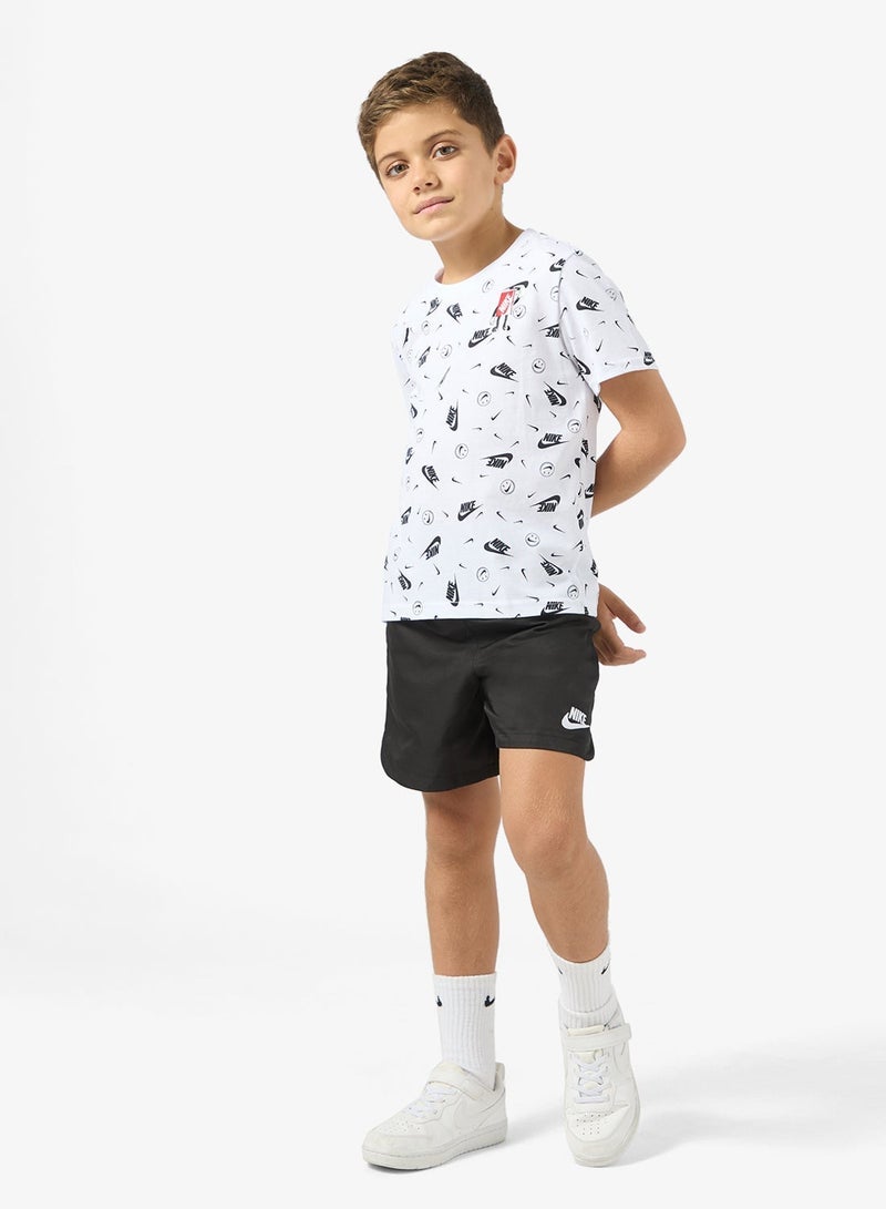 Nike Kids All-Over Printed Boxy Fit T-Shirt - Image 4