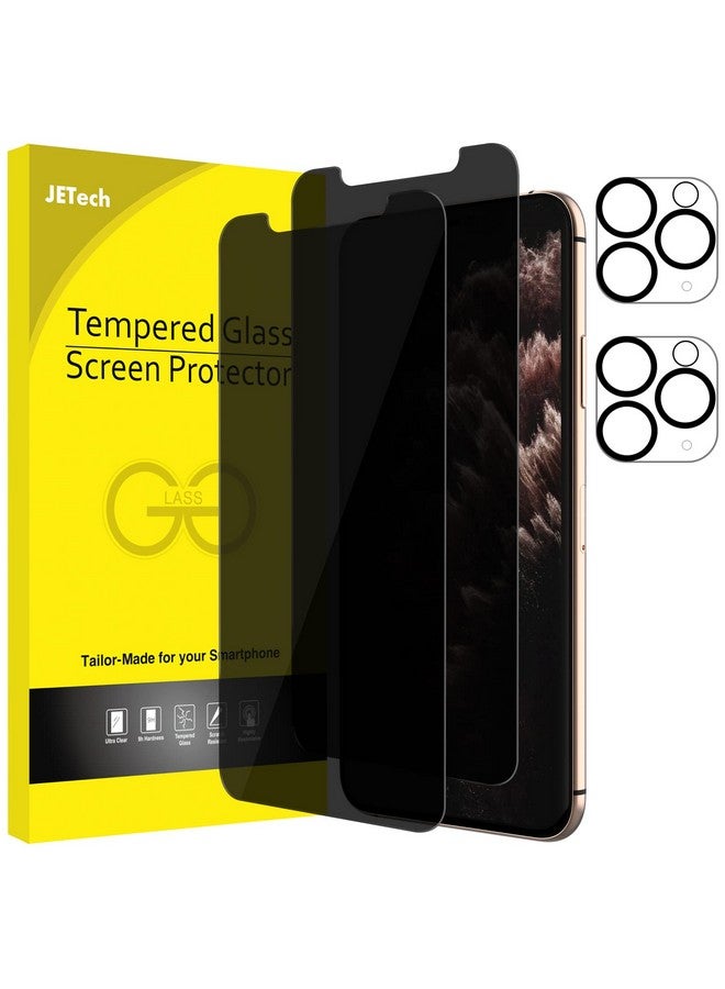 Jetech Privacy Screen Protector For Iphone 11 Pro Max 6.5 Inch With Camera Lens Protector Anti Spy Tempered Glass Film 2 Pack Each - Image 1