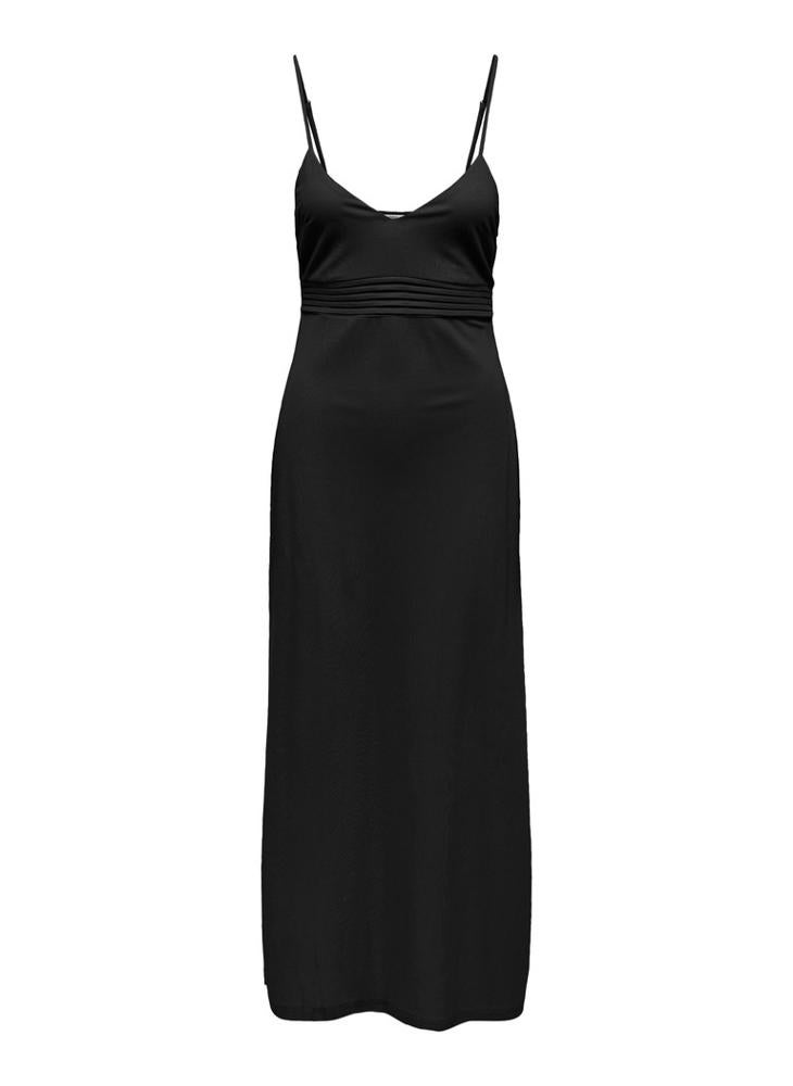 ONLY ONLSAKURA Strappy Detail V Neck Midi Dress - Image 3
